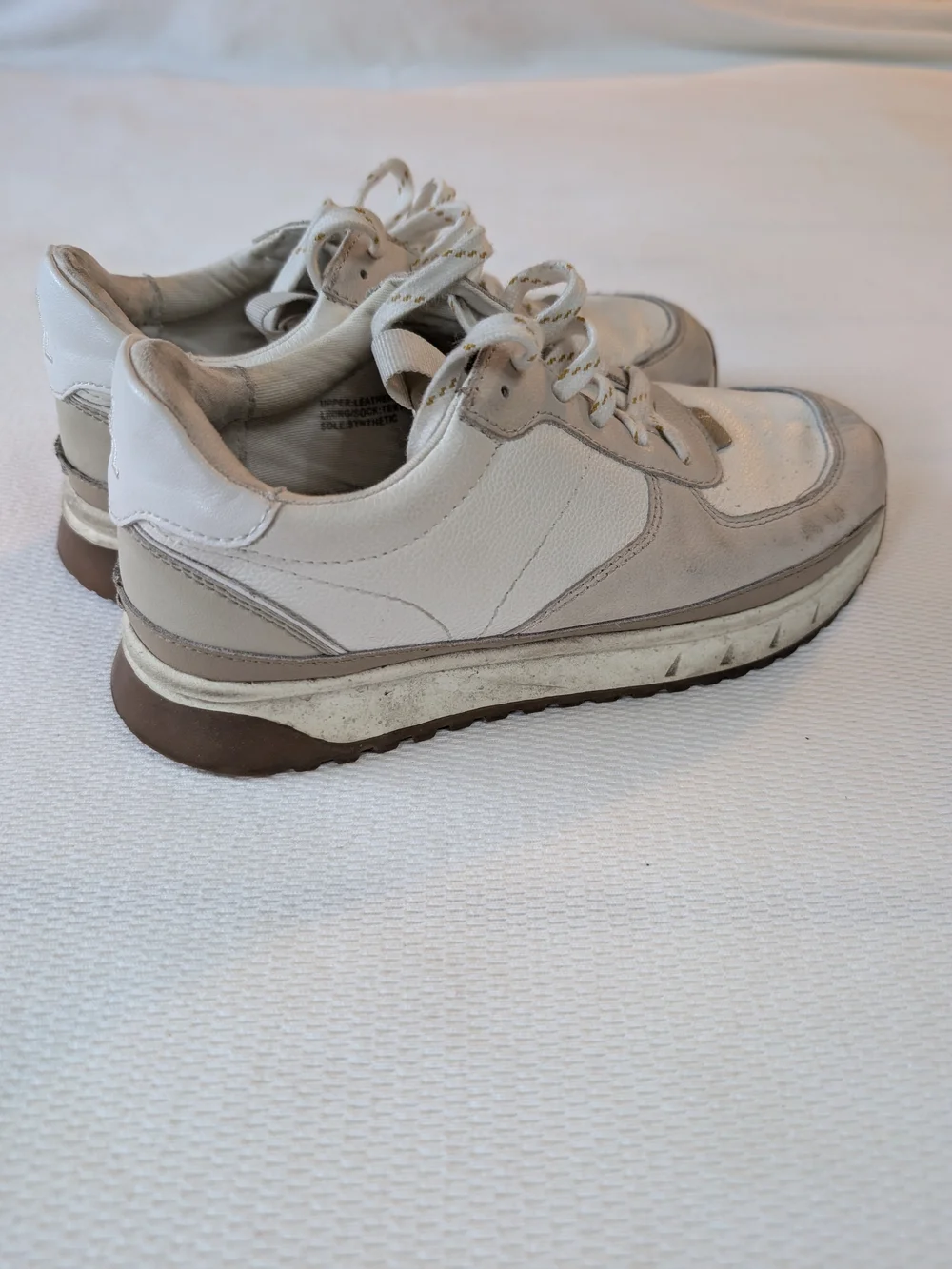 Madewell Kickoff Trainer Sneakers Antique Cream Multi Colorblock Leather 6.5